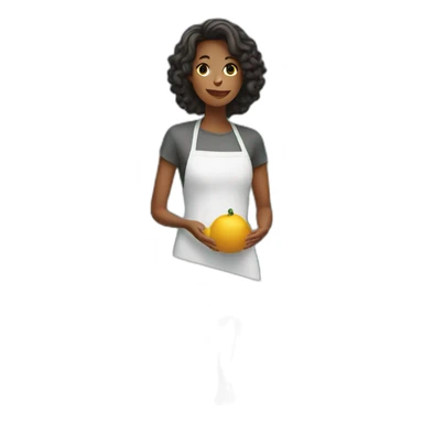 Woman in kitchen sticker
