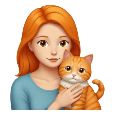 women with cat sticker