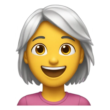 Chica moena riendo sticker