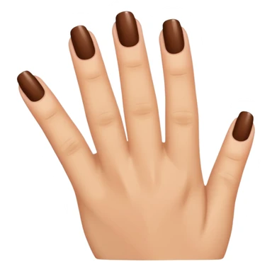 💅🏼 comme cet émoji, mais les ongles et le vernis en marron sticker