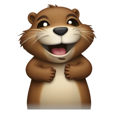 Beaver laughing to tears sticker