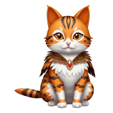 pheasant in a playful cat costume, sitting pose sticker