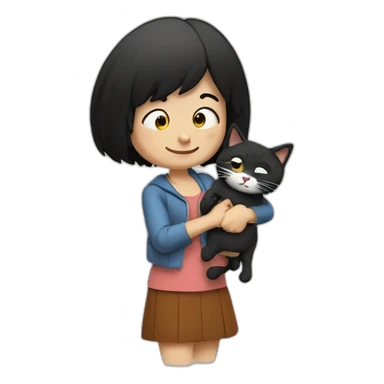 Mafalda avec chat sticker