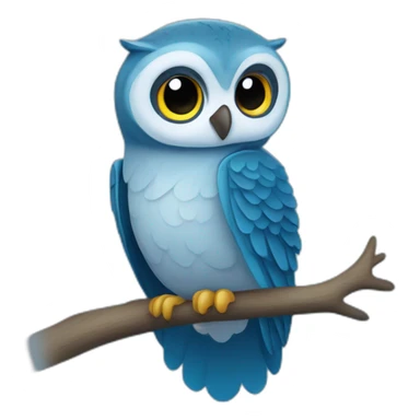 Sea Owl in blue shade sticker