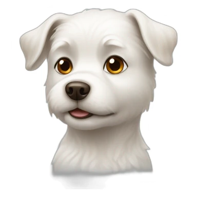 little white dog with little brown spots sticker