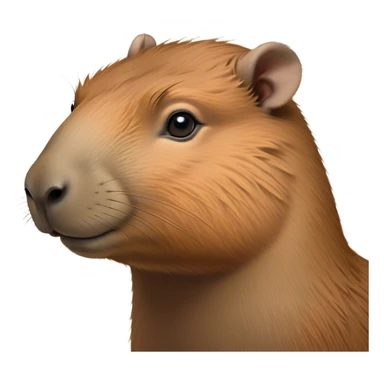 Cinematic Noble Capybara Portrait Emoji, Poised and serene, with a robust, rounded build covered in soft, earthy fur and gentle, wise eyes, Simplified yet sharp and sophisticated features, highly detailed, glowing with a warm, natural glow, high shine, intelligent and calm, stylized with an air of understated authority, focused and attentive, soft glowing outline, capturing the essence of a watchful and confident guardian that feels as though it could step out of the screen with effortless authority! sticker