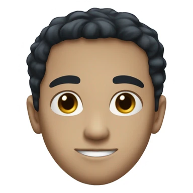 Youg whiteman with black hair, and bleu navy background, portrait sticker