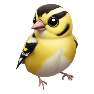 goldfinch big eyed smiling sticker