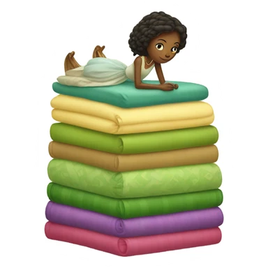 Princess and the pea sticker