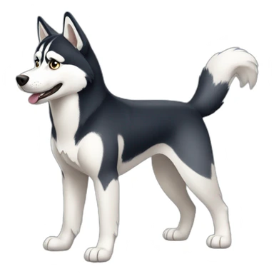 husky full body sticker