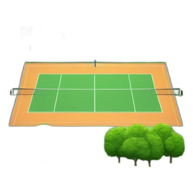 tennis court sticker