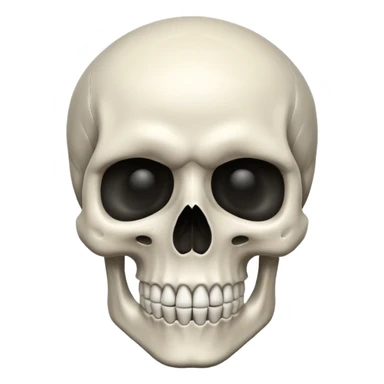 Create a skull ☠️ but without the crossbones sticker