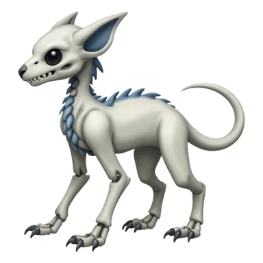 Eldritch Spooky Scary Skeletal Linoone-Absol-Trico-Hybrid (Full body) sticker