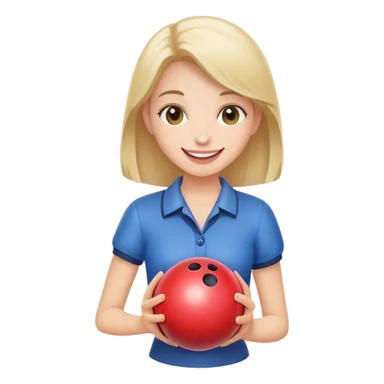Bowling girl sticker
