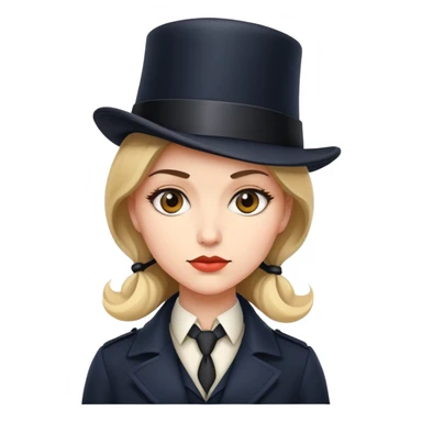 Female Detective with a tophat sticker