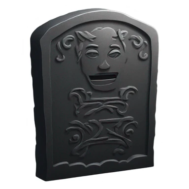 Black tombstone  sticker