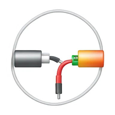 law of ohm: ring of( cable positive battery  resistor negative battery) sticker