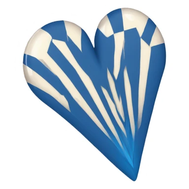 Dart blue solid heart sticker
