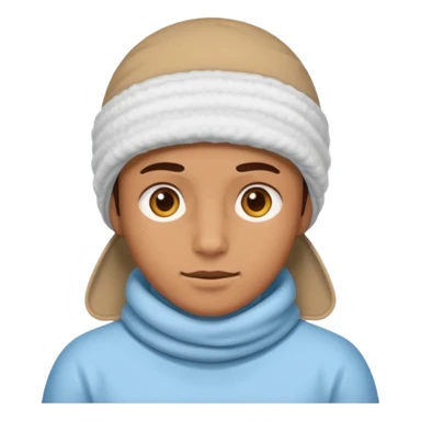 A person with headaches and a cold pad on the head sticker