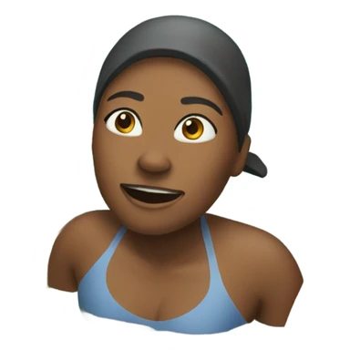 woman swimming in pool sticker