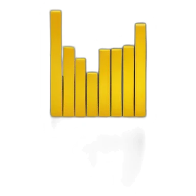 bar chart yellow increasing sticker