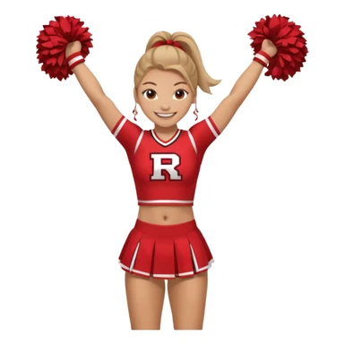Rutgers full body Cheerleader sticker