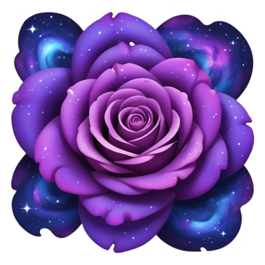  Dark Blue-Purple Nebula-Rose sticker