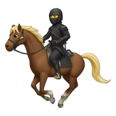 Horse riding ninja sticker