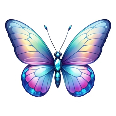 crystal butterfly sticker