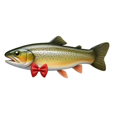 Trout fish with a bow tie  sticker