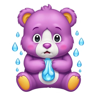 Care bear crying sticker