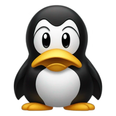 angry tux sticker