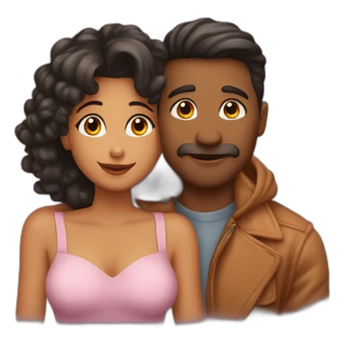 Bisous entre femme et homme sticker