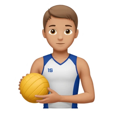 volleyball player, boy, Charles Kiraly with volleyball ball sticker