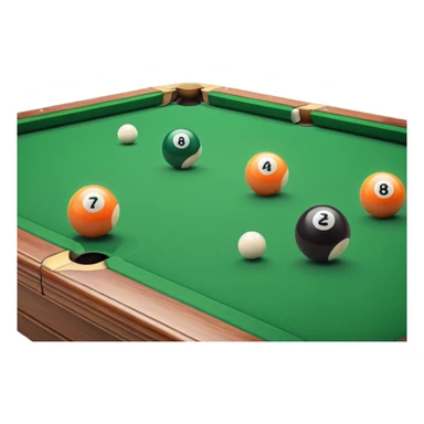 waving pool table sticker