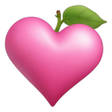 Forme de coeur de couleur rose avec écrit "mya" à l'interieur sticker