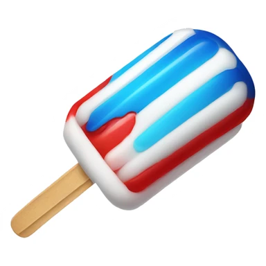 red white blue ice pop sticker