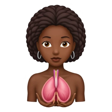 A black woman anatomically correct vagina sticker