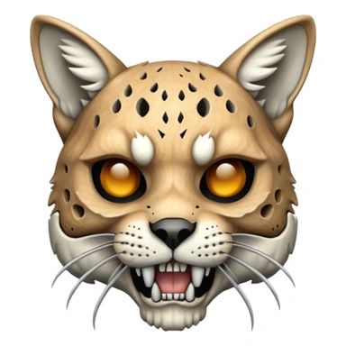 The real skull of a bobcat sticker