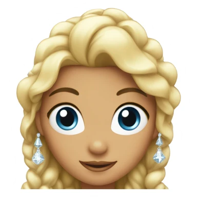 Princess emoji with sparkles sticker