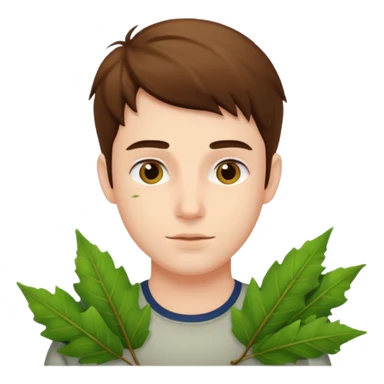 adam with leaves sticker
