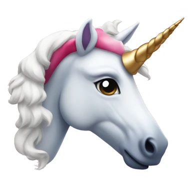 Unicorn in Santa hat sticker