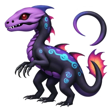 Nebulae Salandit-Duskull-Noibat-Fakémon-hybrid-creature (full body)  sticker