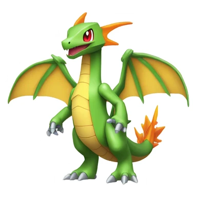 Metallic medabot-Flygon-Charizard full body sticker