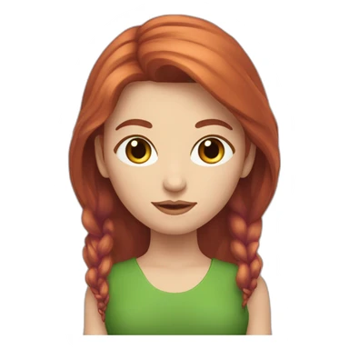 Femme rousse de 25ans avec un œil violet et un œil vert sticker
