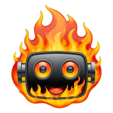 Web Cam on FIRE sticker