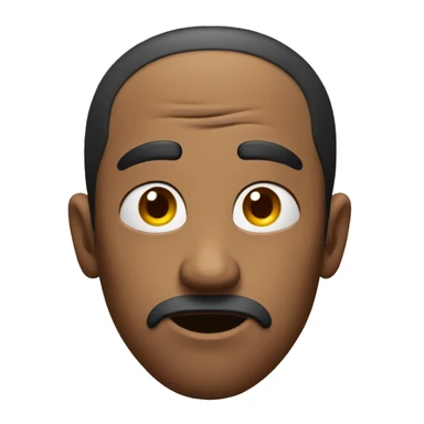 concerned face with eyebrow raising sticker