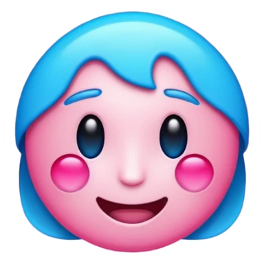 Generate emoji with text LFR and use electrict pink and blue color sticker