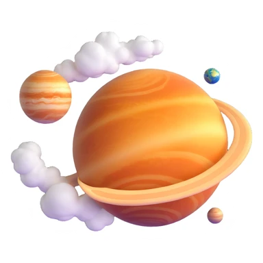 Planet Venus, circular, no rings, with swirling clouds sticker
