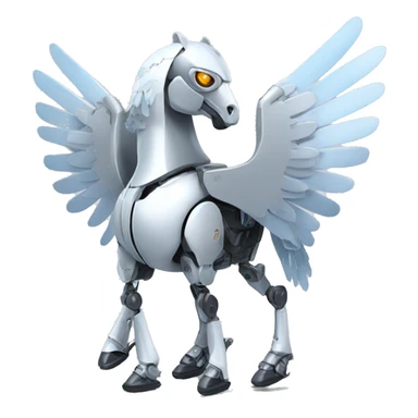 Robot Pegasus with robot wings sticker